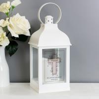 Personalised Floral Cross White Lantern Extra Image 3 Preview